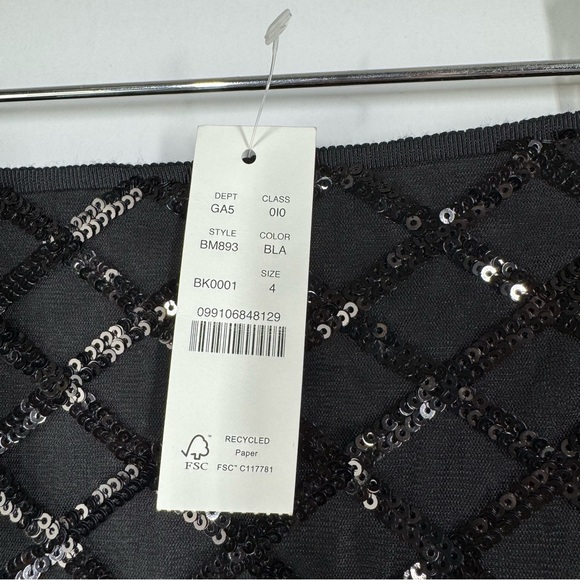 J. Crew Collection Black Lattice Sequin Pencil Skirt NWT - Picture 12 of 17